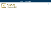 Tablet Screenshot of maguirefoundation.org